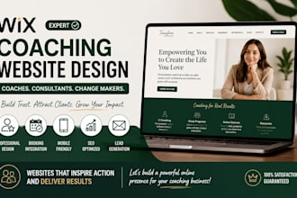 design wix executive coaching website life coach business coach career website