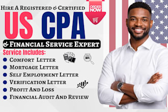 write income verification, cpa letter, mortgage letter, us cpa