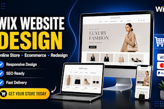 wix online store website design, build wix eccommerce business website redesign