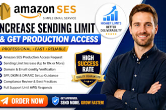 increase amazon ses sending limit for bulk email campaign and cold email blast