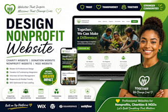 design a professional nonprofit charity ngo website donation fundraising website