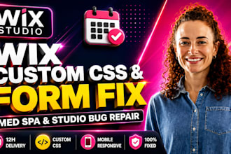 add custom css code or fix wix studio med spa booking form bug