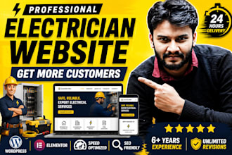 design a professional electrician website for electrical contractors