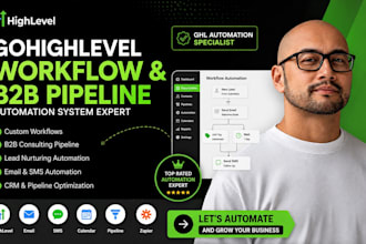 build gohighlevel workflows, CRM automation and sales pipelines