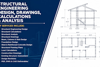 do structural engineering design structural drawing calculation and analysis
