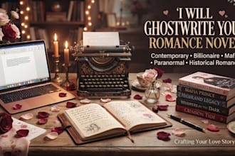 ghostwrite your romance novel or ebook