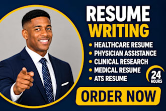 write an ats physician CV, medical resume, and cover letter for healthcare roles