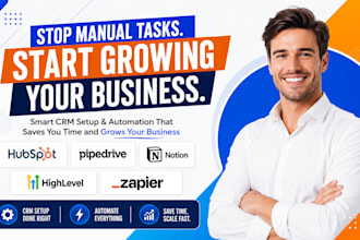 setup hubspot pipedrive notion gohighlevel crm zapier automation