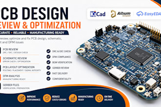 review, optimize and fix pcb design, schematic, layout and dfm issues