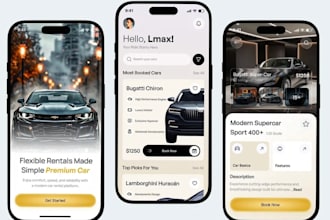 develop p2p car rental app, car auction app, car dealership, car marketplace app