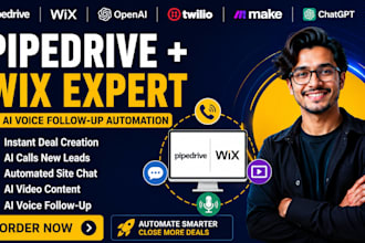integrate pipedrive wix luma elevenlabs suno tiktok synthflow chatfuel