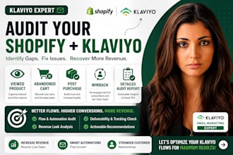 audit shopify viewed product abandoned cart post purchase winback in klaviyo