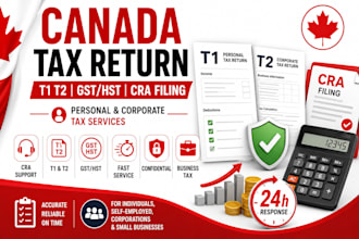 file canada tax return t1 t2 corporate tax gst hst and cra filing