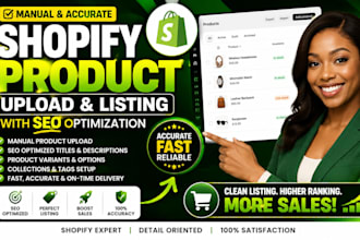 manually upload shopify products, shopify product listing with seo optimization