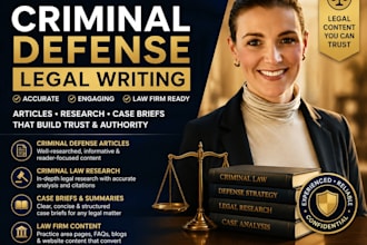 write criminal defense legal articles criminal law research and case briefs