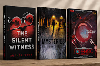 design crime fiction kindle cover, detective book cover, amazon ebook cover