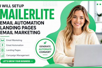 setup mailerlite email automation, mailerlite landing page, and email marketing