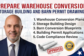 prepare warehouse conversion storage building and barn permit drawing