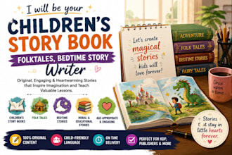 be your children story book, folktales, bedtime story writer