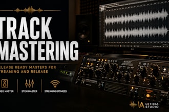 professionally master your track for streaming release, industry and radio ready