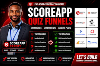 scoreapp quiz funnel scorecard and assessment lead generation landing page setup