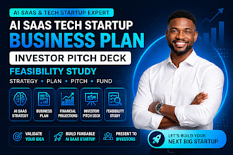 design ai saas tech startup business plan investor pitch deck feasibility study
