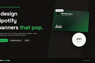 design an eye catching spotify banner for artist or playlist