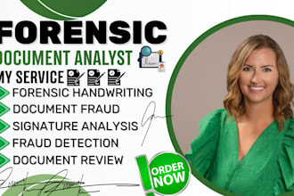forensic document analyst document fraud detection signature verification review
