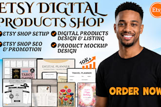 do etsy digital product design etsy shop etsy seo etsy store setup