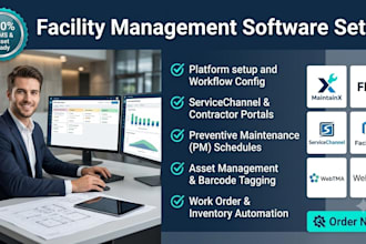 setup facility management via maintainx fmx servicechannel facilityos webtma
