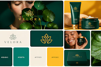 design luxury canva brand kit, editable social media template, brand identity