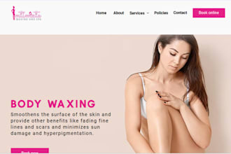 design wix  brazilian waxing website hair removal waxing clinic website
