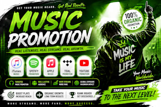 itunes music promotion spotify music promotion apple music tidal music youtube
