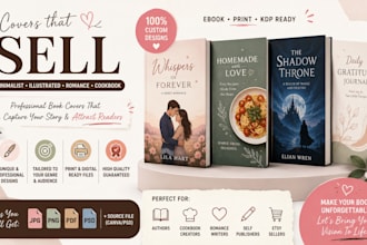 minimalist ebook cover illustrated sweet romance print homemade cookbook