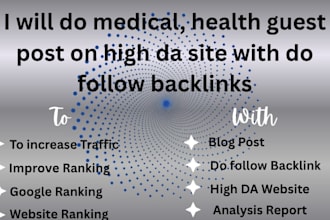 do medical guest post on high da site with do follow backlinks manual outreach
