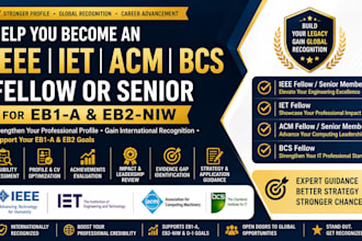 help you become an ieee iet acm bcs fellow or  senior for eb1 a eb2