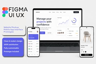 do figma UI UX,  website mockup, mobile app interface, prototypes figma design