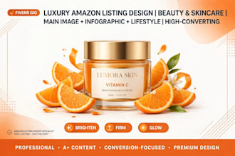 design luxury amazon listing images for beauty skincare and a plus content
