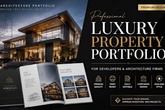 design a professional luxury property developer architecture firm portfolio