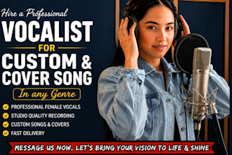 sing your custom song as a female pop singer, female rnb singer, rnb pop singer