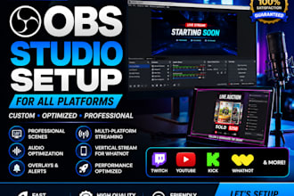 setup obs studio for twitch, youtube, kick and whatnot livestream