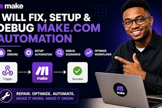 fix make com setup make com automation debug make com scenario make com expert