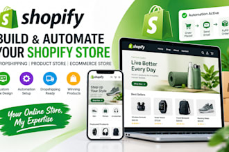design or redesign shopify store, automated shopify store, dropshipping store,