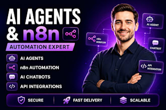 develop n8n ai agents, ai chatbots, ai automation ai saas app, api integration