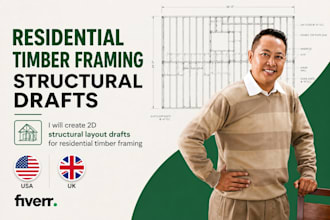2d structural layout drafts for residential timber framing