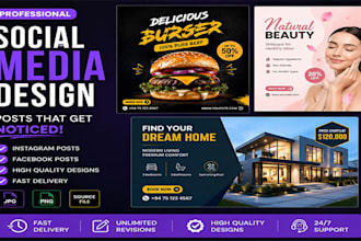 design professional social media post for instagram and fb