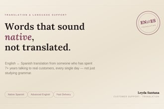 translate english to spanish for business, customer service, and everyday