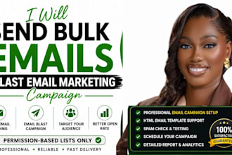 send promotional bulk email blast, email marketing campaign