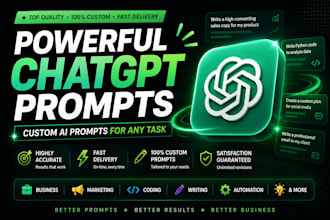 write powerful chatgpt prompts for any task