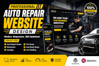 design auto repair website, mechanic website, garage website in wordpress